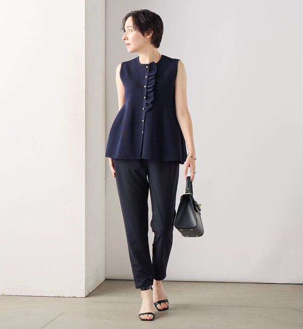 NOLLEY'S「【追加】《手洗い可能》フリル付きペプラムベスト」|ベスト・ジレ|
