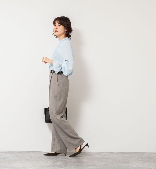 NOLLEY'S「ウォッシャブルウール調愛されセミワイドパンツ」|その他|