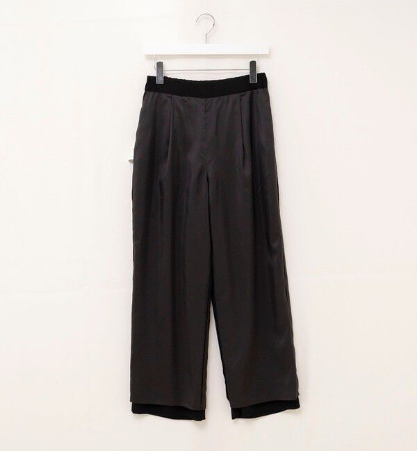 NOLLEY'S「《セットアップ対応》ウォッシャブルストレッチジョーゼットイージーワイドパンツ」|その他|