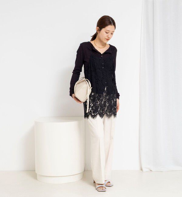 NOLLEY'S「《セットアップ対応》ウォッシャブルジョーゼットタックパンツ」|その他|