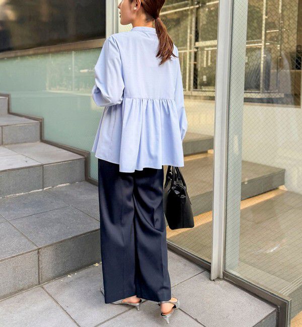 NOLLEY'S「《セットアップ対応》ウォッシャブルジョーゼットタックパンツ」|その他|