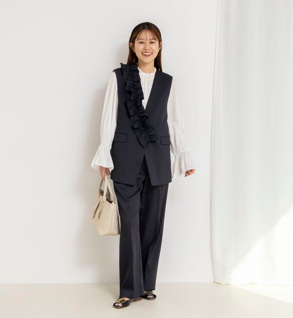 NOLLEY'S「《セットアップ対応》ウォッシャブルジョーゼットタックパンツ」|その他|