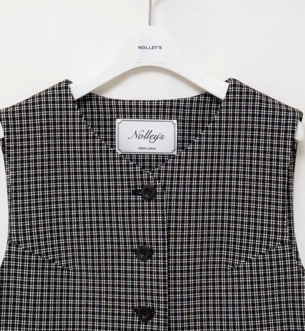 NOLLEY'S「《セットアップ対応》ウォッシャブルビーチェックベスト」|ベスト・ジレ|