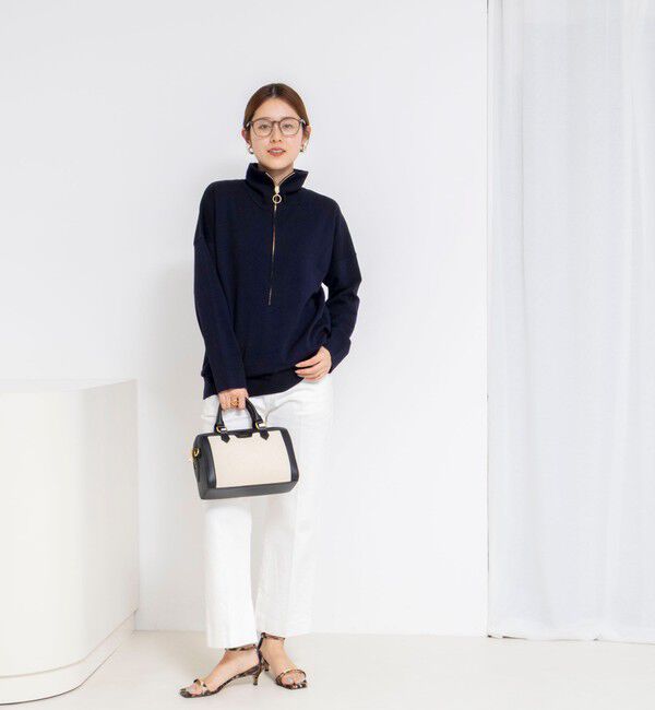 Rie Miller「《手洗い可能》ハーフZIPプルオーバー」|ニット・セーター|