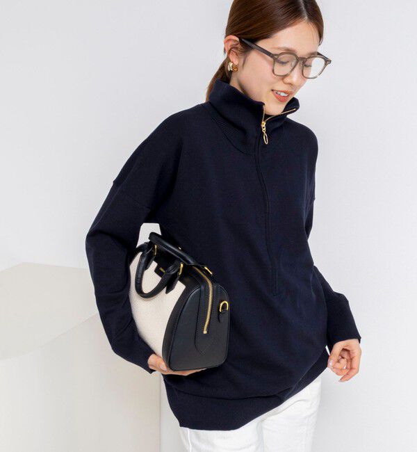 Rie Miller「《手洗い可能》ハーフZIPプルオーバー」|ニット・セーター|