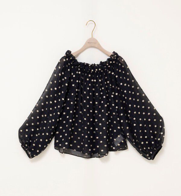 NOLLEY'S sophi「《セットアップ対応》ラメカットジャガードオフショルブラウス」|シャツ・ブラウス|