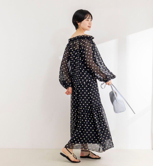 NOLLEY'S sophi「《セットアップ対応》ラメカットジャガードオフショルブラウス」|シャツ・ブラウス|