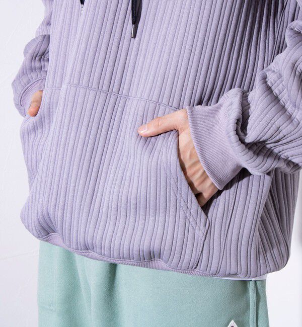 GLOSTER「【GLOSTER/グロスター】ストライプ キルティング  プルオーバーパーカー フーディ 」|パーカー|