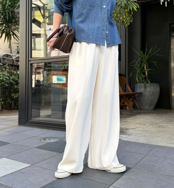 fredy emue「【累計販売数4万本突破！】とろみツイルストレートイージーパンツ」|チノ|