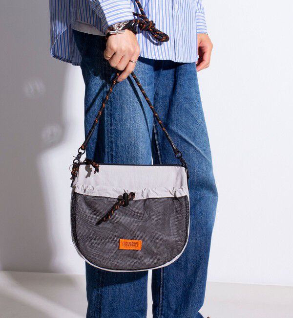 GLOSTER「【UNIVERSAL OVERALL】フロントメッシュ ザイルショルダーバッグ」|ショルダー・メッセンジャー|