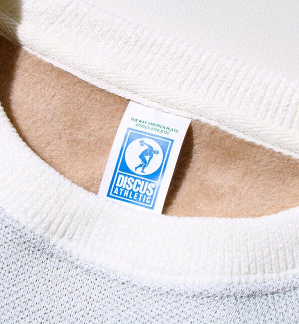 GLOSTER「【DISCUS】UNISEX インレイ裏シャギーボンディング配色 クループルオーバー」|スウェット・ジャージ|