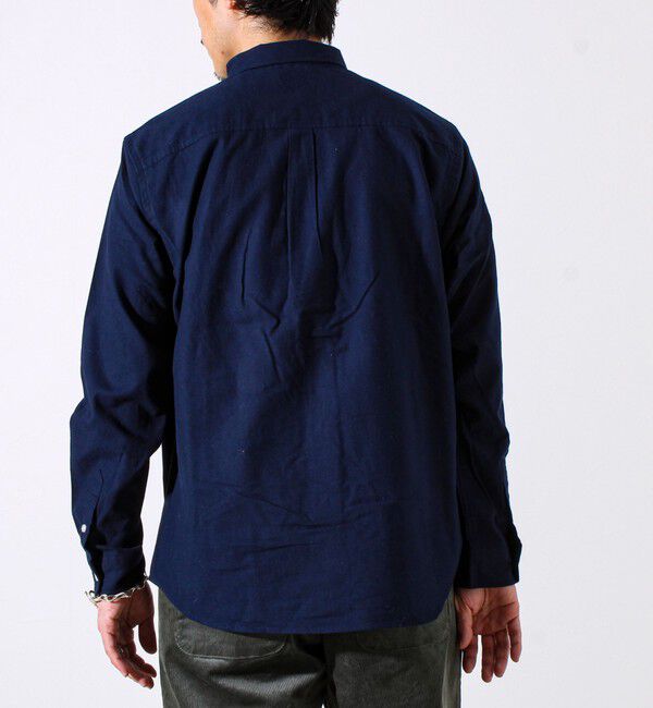 GLOSTER「【定番フレブルシリーズ】フレンチブルドッグ刺繍 ボタンダウンネルシャツ」|シャツ・ブラウス|