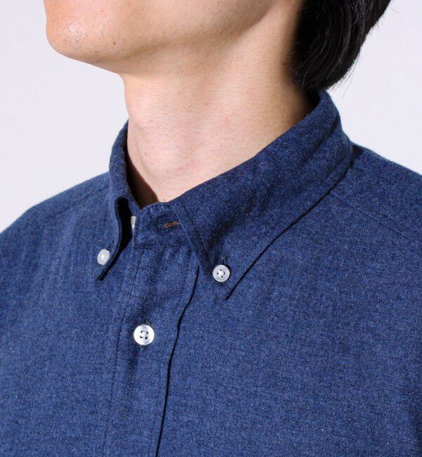 GLOSTER「【定番フレブルシリーズ】フレンチブルドッグ刺繍 ボタンダウンネルシャツ」|シャツ・ブラウス|