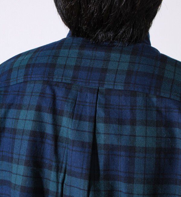 GLOSTER「【定番フレブルシリーズ】フレンチブルドッグ刺繍 ボタンダウンネルシャツ」|シャツ・ブラウス|