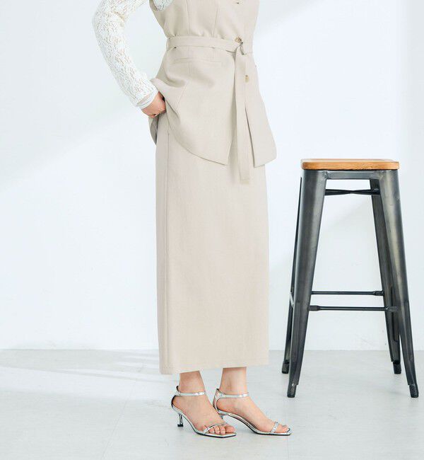 fredy emue「【セットアップ対応】パウダリーツイルイージータイトスカート」|タイト|