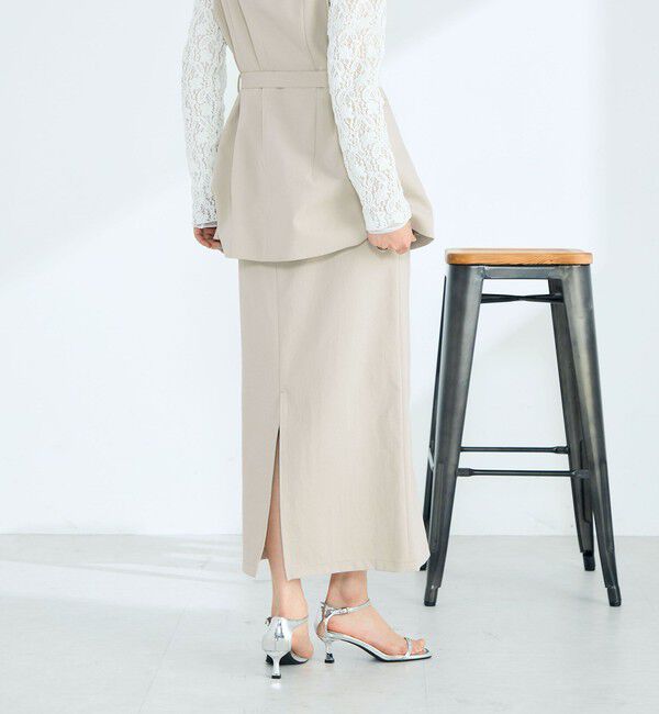 fredy emue「【セットアップ対応】パウダリーツイルイージータイトスカート」|タイト|