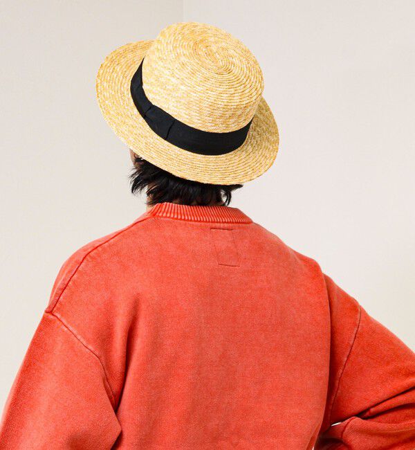GLOSTER「【夏の定番クラシック】STRAW BOATHER HAT カンカン帽」|ハット|