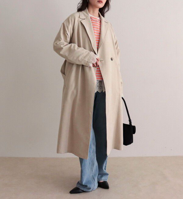 fredy emue「スウェードライクピーチコート」|トレンチコート|ベージュ