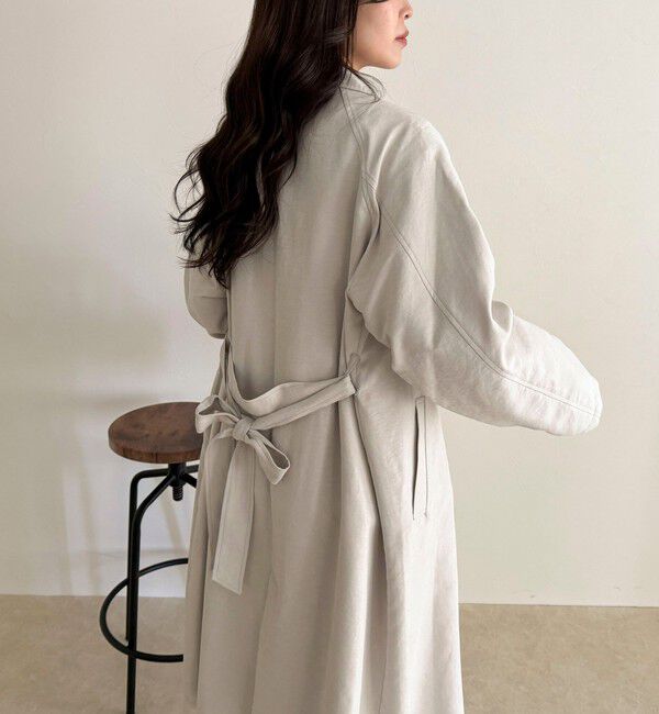 fredy emue「スウェードライクピーチコート」|トレンチコート|