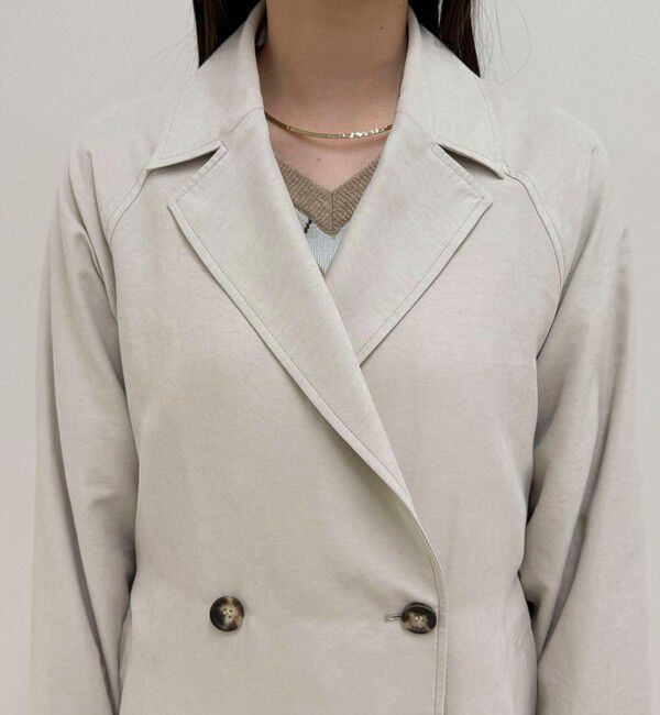 fredy emue「スウェードライクピーチコート」|トレンチコート|