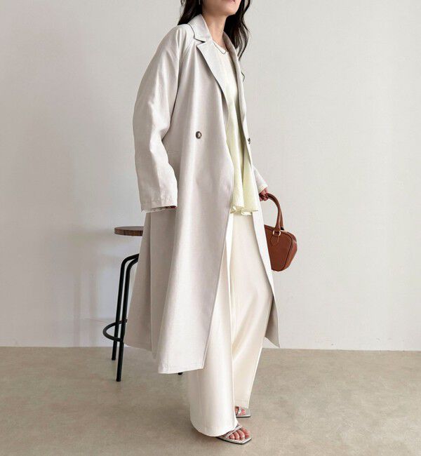 fredy emue「スウェードライクピーチコート」|トレンチコート|
