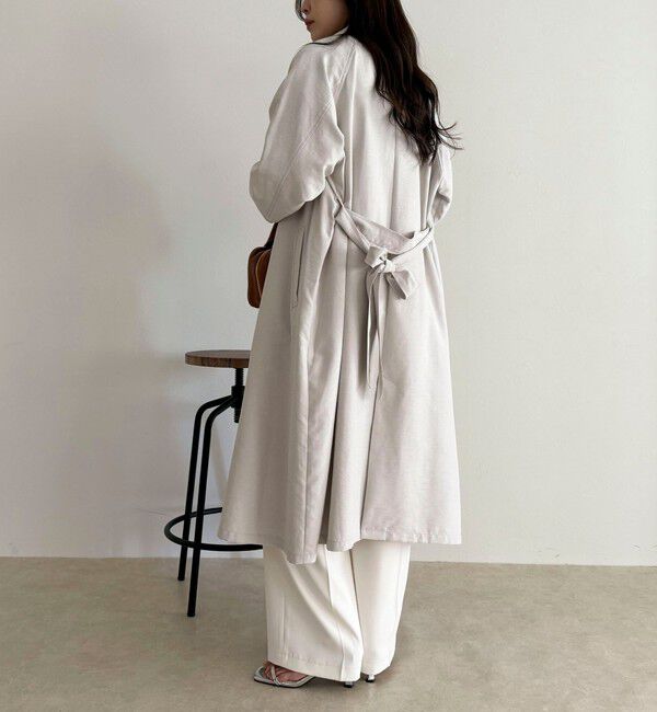 fredy emue「スウェードライクピーチコート」|トレンチコート|