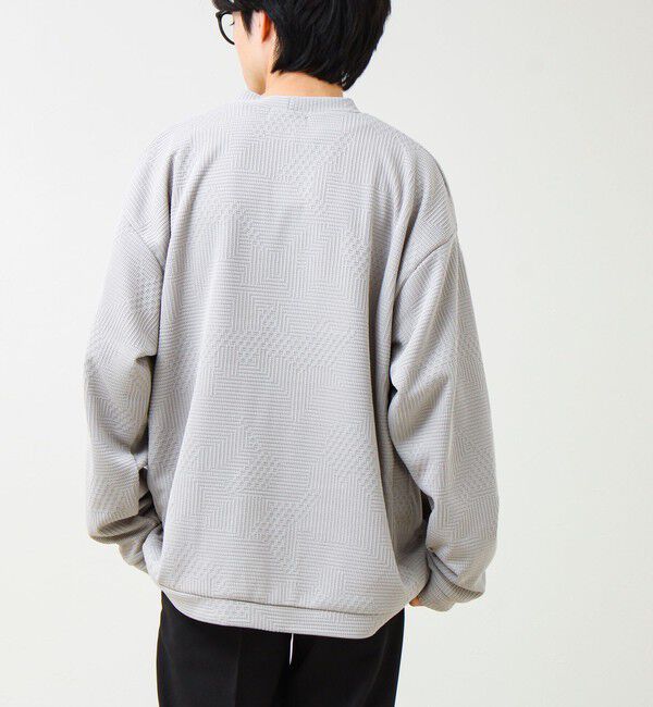 GLOSTER「【ロンTとカーデの2点セット】ランダムジャガード アンサンブルカーディガン」|カーディガン|