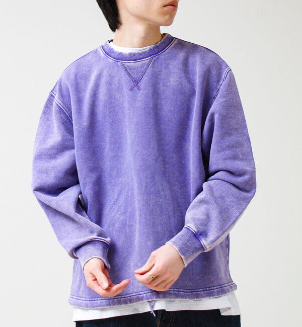 GLOSTER「カラフルスノーパウダー 裏毛プルオーバースウェット」|スウェット・ジャージ|パープル
