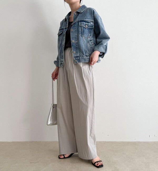 fredy emue「コットンナイロンタックギャザーパンツ」|チノ|