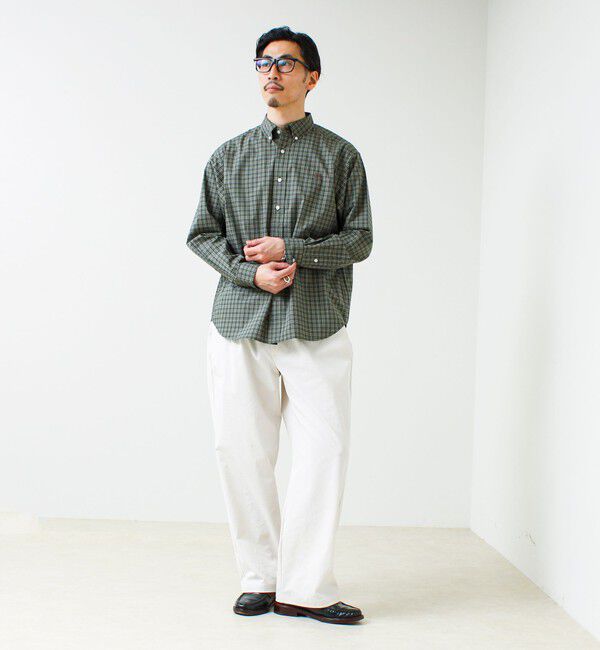 GLOSTER「【BOY ASTLAD刺繍】ボタンダウンシャツ ストライプ/チェック」|シャツ・ブラウス|