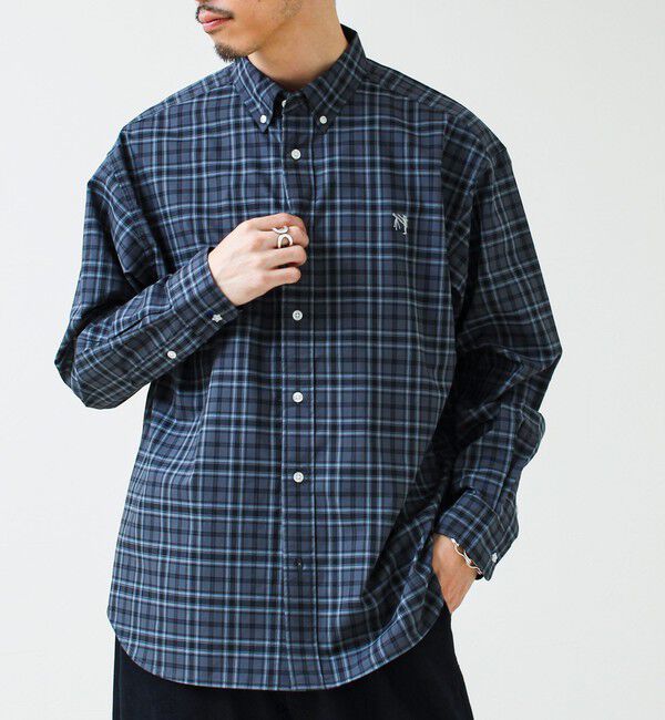 GLOSTER「【BOY ASTLAD刺繍】ボタンダウンシャツ ストライプ/チェック」|シャツ・ブラウス|