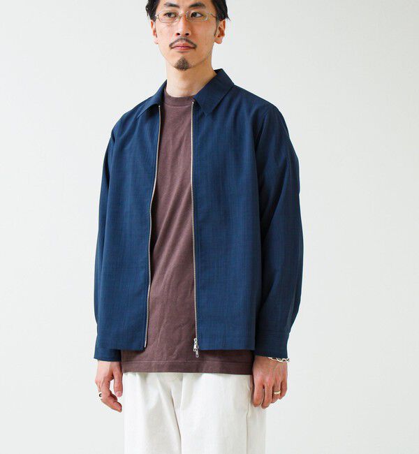 GLOSTER「【きれい見え快適素材】ドライポリ Classy Zipシャツ」|シャツ・ブラウス|