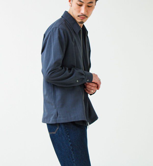 GLOSTER「【きれい見え快適素材】ドライポリ Classy Zipシャツ」|シャツ・ブラウス|