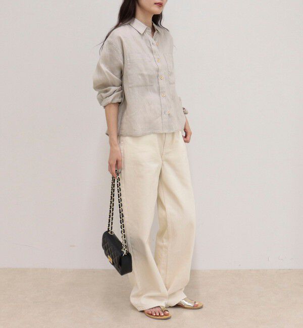fredy emue「LINEN100 クロップドシャツ」|シャツ・ブラウス|