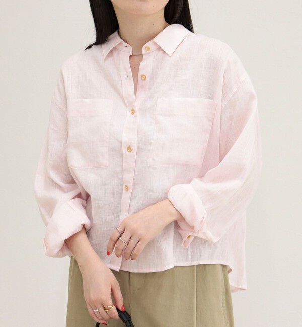 fredy emue「LINEN100 クロップドシャツ」|シャツ・ブラウス|