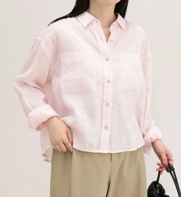 fredy emue「LINEN100 クロップドシャツ」|シャツ・ブラウス|