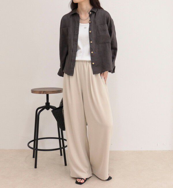 fredy emue「LINEN100 クロップドシャツ」|シャツ・ブラウス|