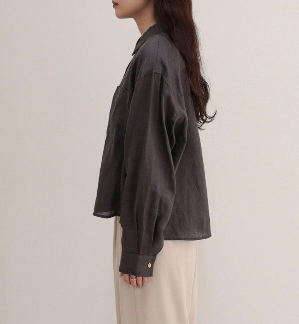 fredy emue「LINEN100 クロップドシャツ」|シャツ・ブラウス|