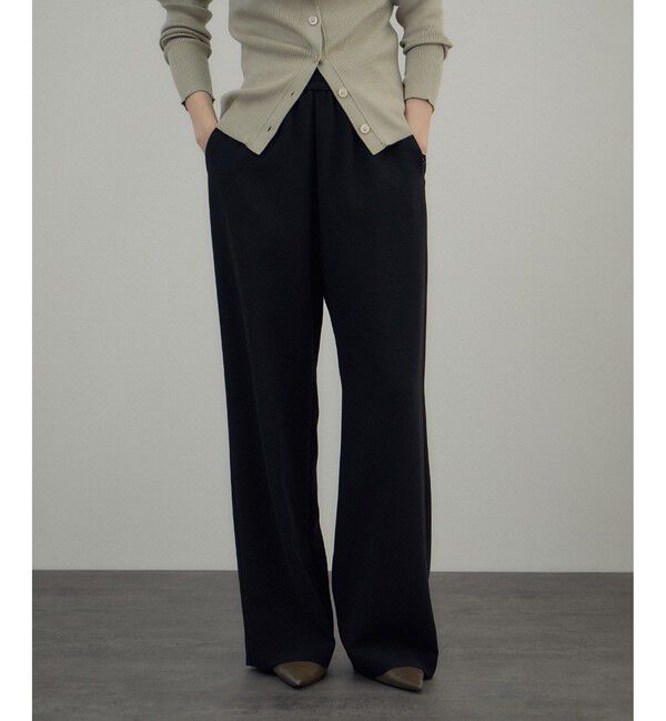 SALON adam et rope'「トリアセリラクシーパンツ / セットアップ対応」|チノ|ブラック(01)