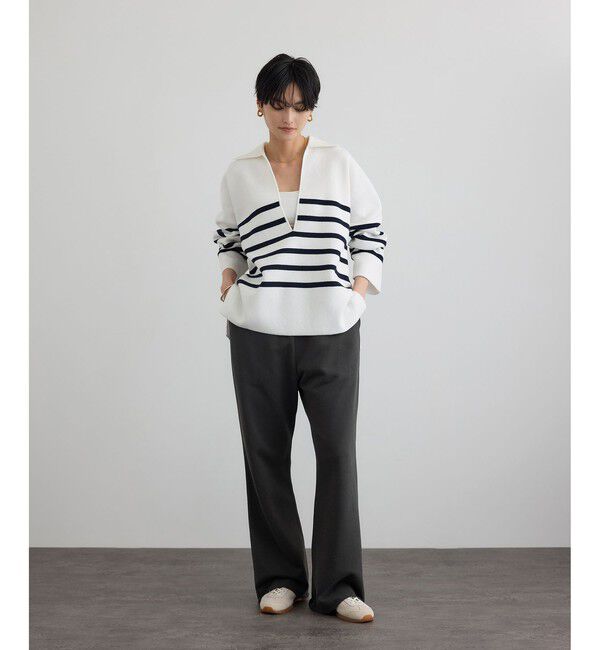 SALON adam et rope'「【WEB限定】セミフレアスウェットパンツ」|チノ|