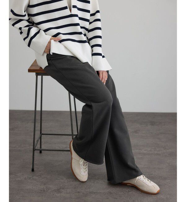 SALON adam et rope'「【WEB限定】セミフレアスウェットパンツ」|チノ|