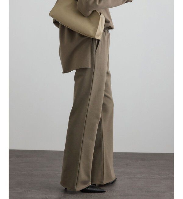 SALON adam et rope'「【WEB限定】セミフレアスウェットパンツ」|チノ|ブラウン系(23)