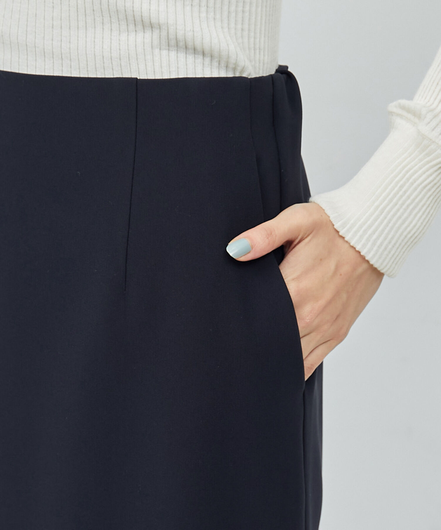 ROPE「トリアセテートダブルクロス タイトスカート【セレモニー/通勤対応】【洗える】」|スカート|