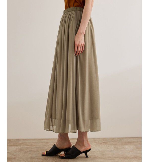 ROPE「【洗える】ブライトネスヤーン サイドプリーツスカート」|スカート|