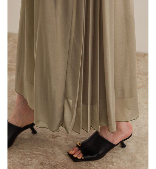 ROPE「【洗える】ブライトネスヤーン サイドプリーツスカート」|スカート|