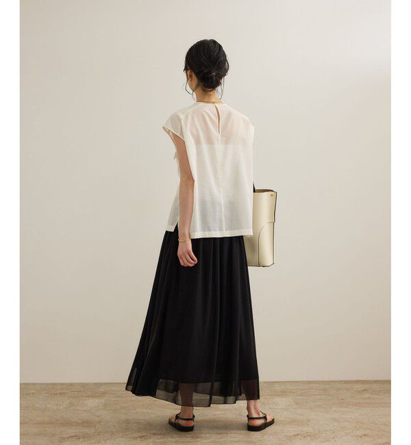 ROPE「【洗える】ブライトネスヤーン サイドプリーツスカート」|スカート|