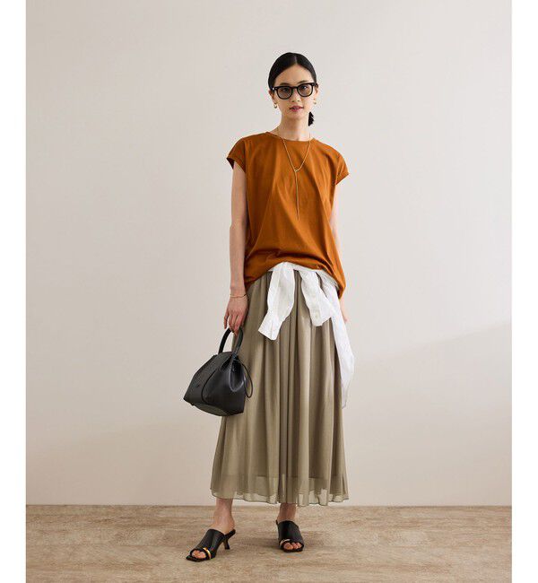ROPE「【洗える】ブライトネスヤーン サイドプリーツスカート」|スカート|