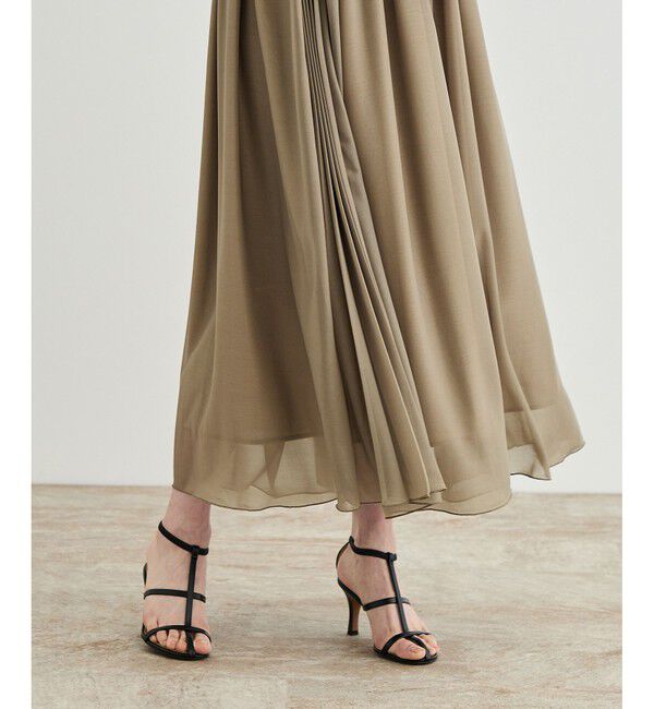 ROPE「【洗える】ブライトネスヤーン サイドプリーツスカート」|スカート|