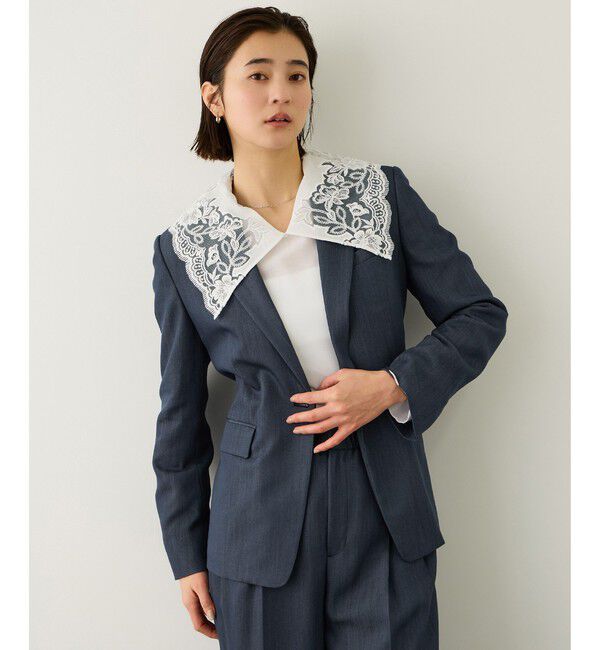 ROPE「ウエストシェイプ ベルテッドシングルジャケット/セットアップ対応」|テーラードジャケット|