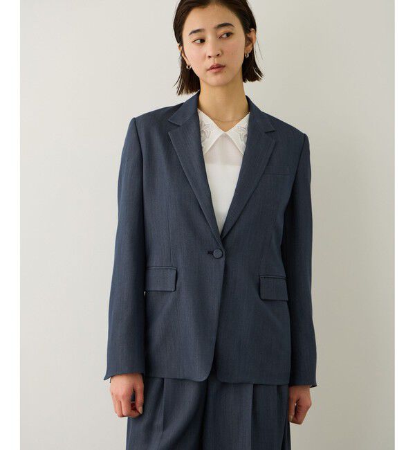ROPE「ウエストシェイプ ベルテッドシングルジャケット/セットアップ対応」|テーラードジャケット|